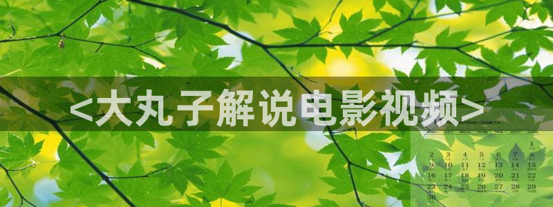 樱花视频黄安装：<大丸子解说电影视频>
